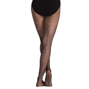 Body Wrappers A64 totalSTRETCH Rhinestone Backseam Fishnet Tight