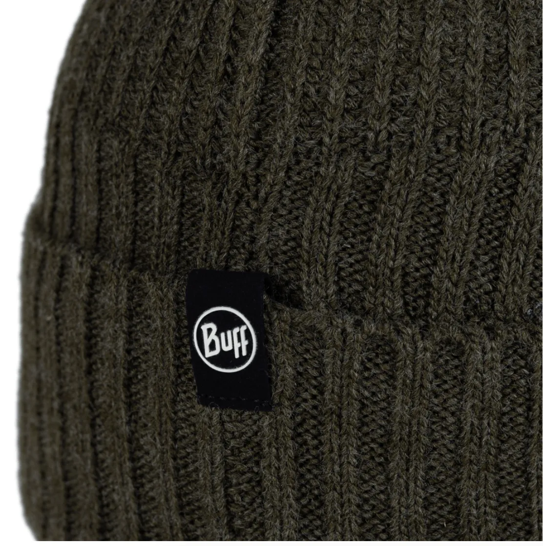 Buff  Knitted & Fleece Beanie Renso