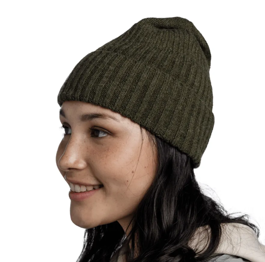 Buff  Knitted & Fleece Beanie Renso