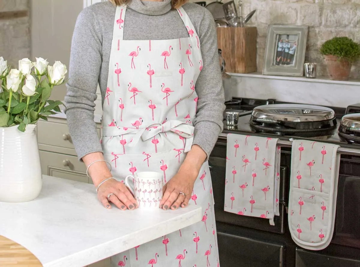 Flamingos Double Oven Glove