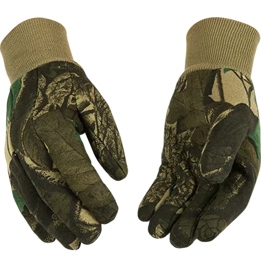 Kinco 825 Camouflage 9 oz. Heavyweight Jersey, Polyester Knit Wrist, Straight Thumb Design Gloves (One Dozen)