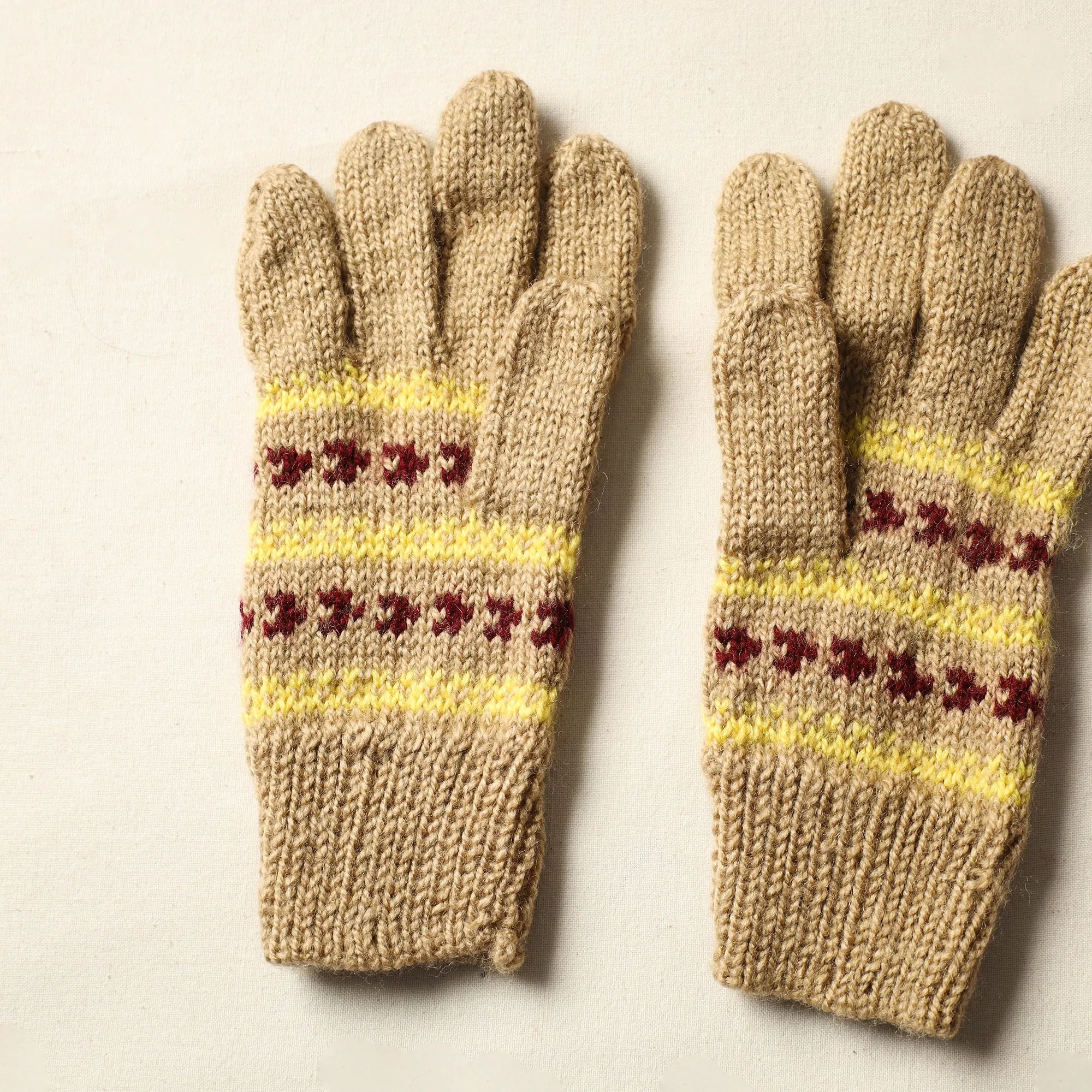 Kumaun Hand Knitted Woolen Gloves (Adult) 35