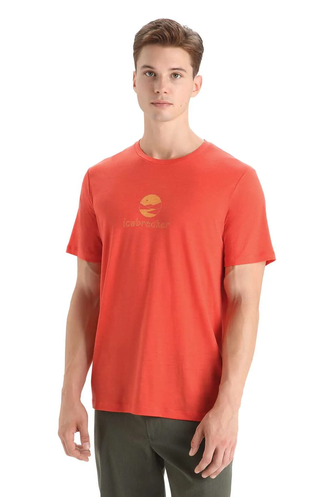 Mens Merino Tech Lite II Short Sleeve T-Shirt icebreaker Essential Logo