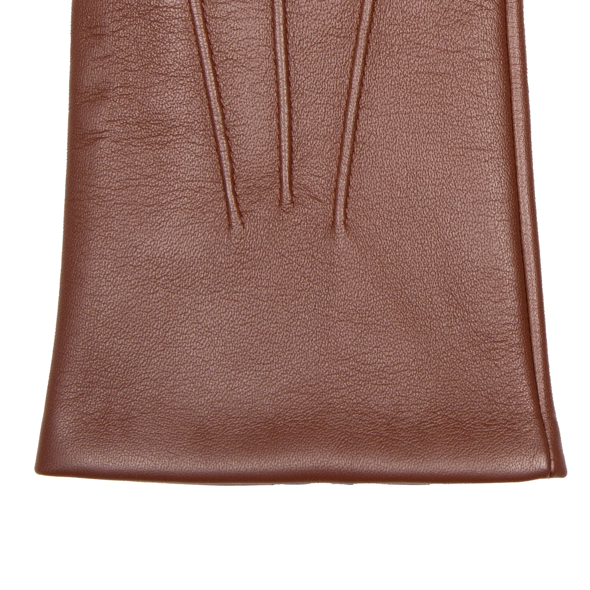 Men's Three-Point Cashmere-Lined Leather Gloves