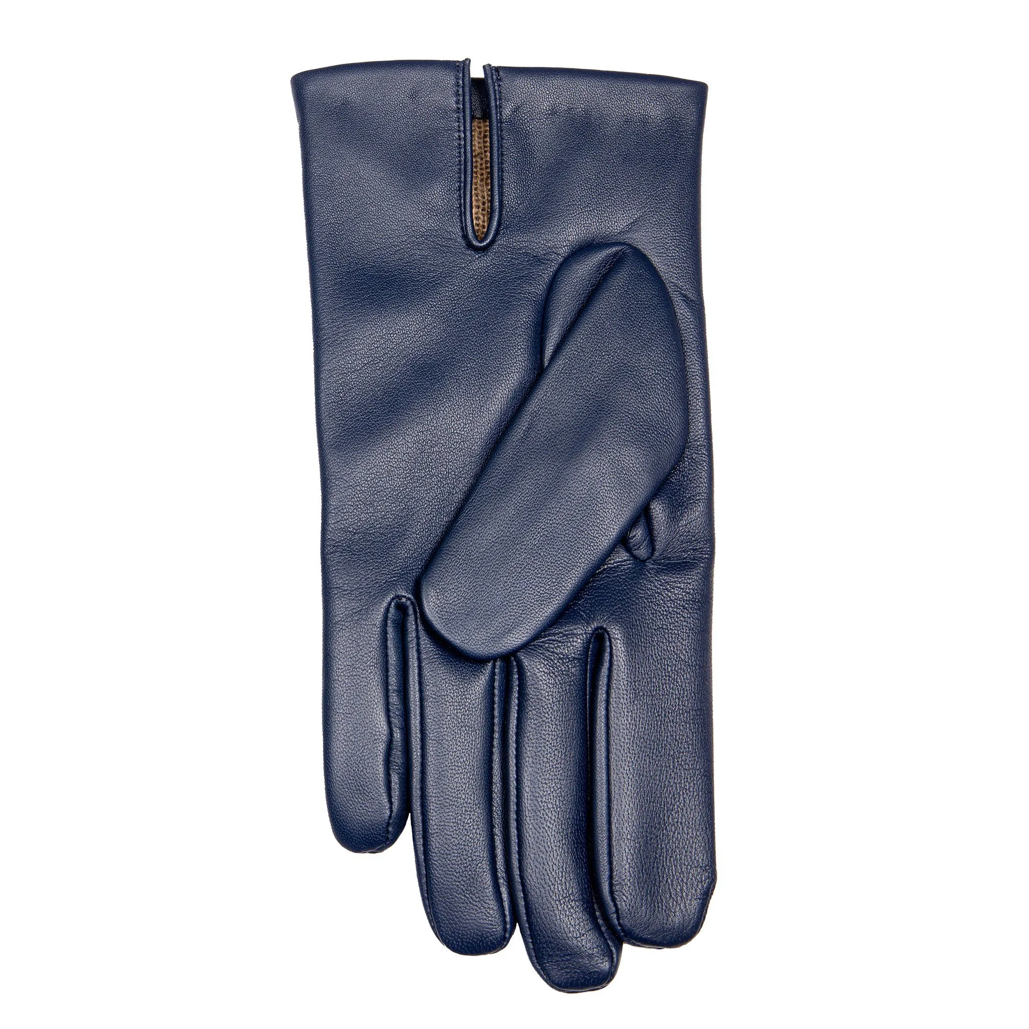 Men's Three-Point Cashmere-Lined Leather Gloves