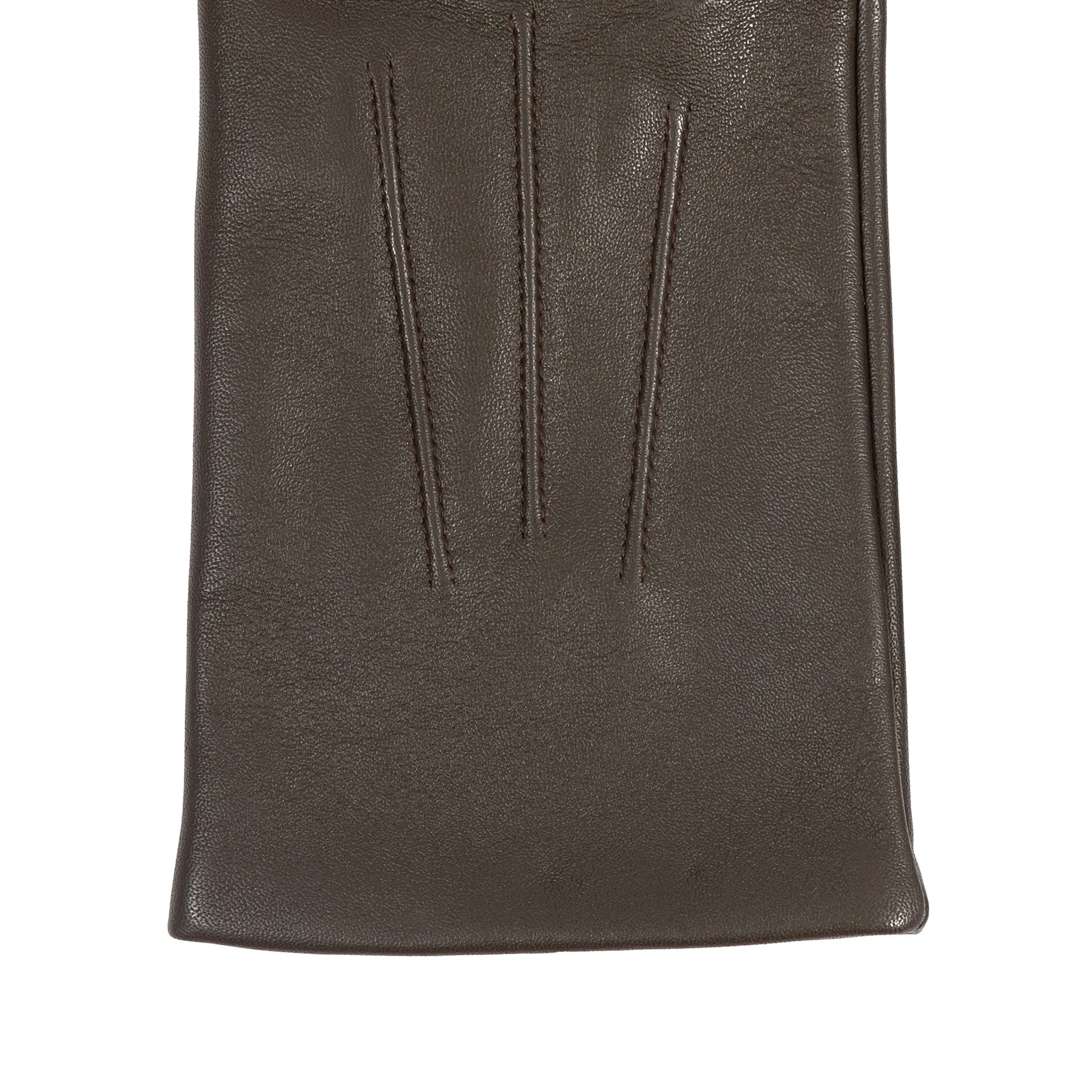 Men's Three-Point Cashmere-Lined Leather Gloves