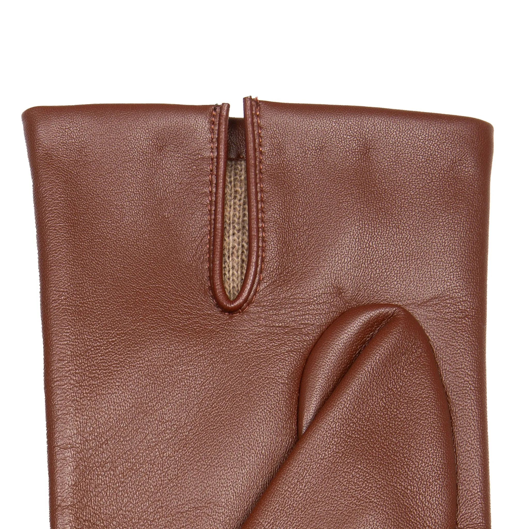 Men's Three-Point Cashmere-Lined Leather Gloves