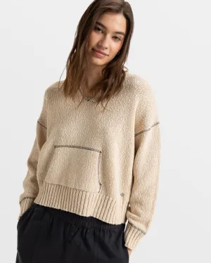 Roxy Oasis Discovery Sweater - PARCHMENT