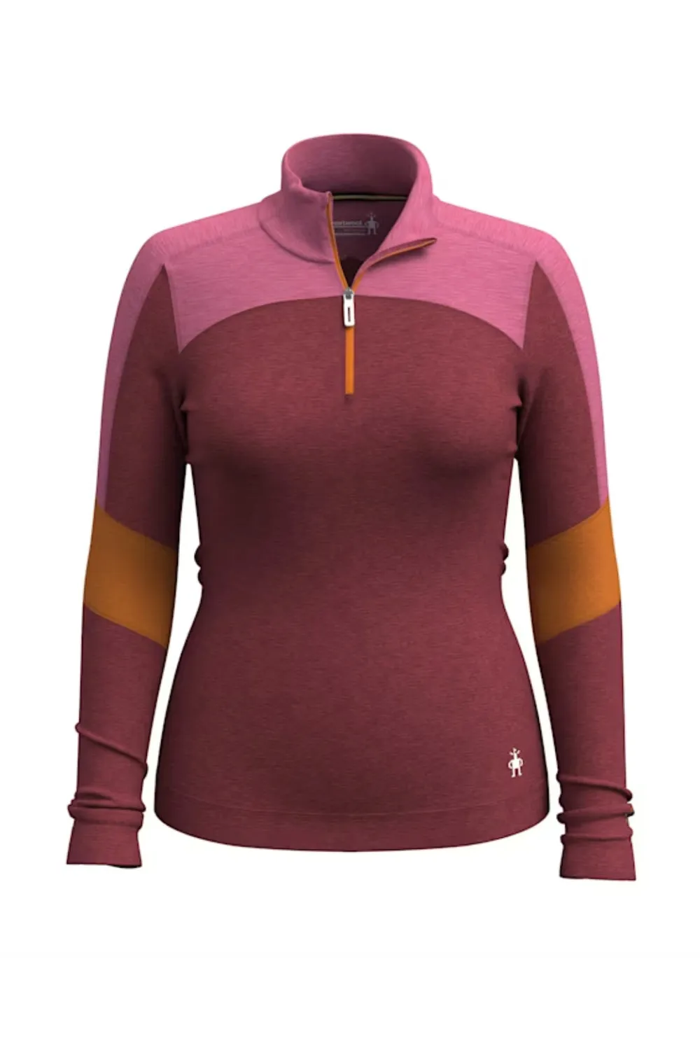 Smartwool Classic Thermal Merino Base Layer Colorblock 1/4 Zip - Women's