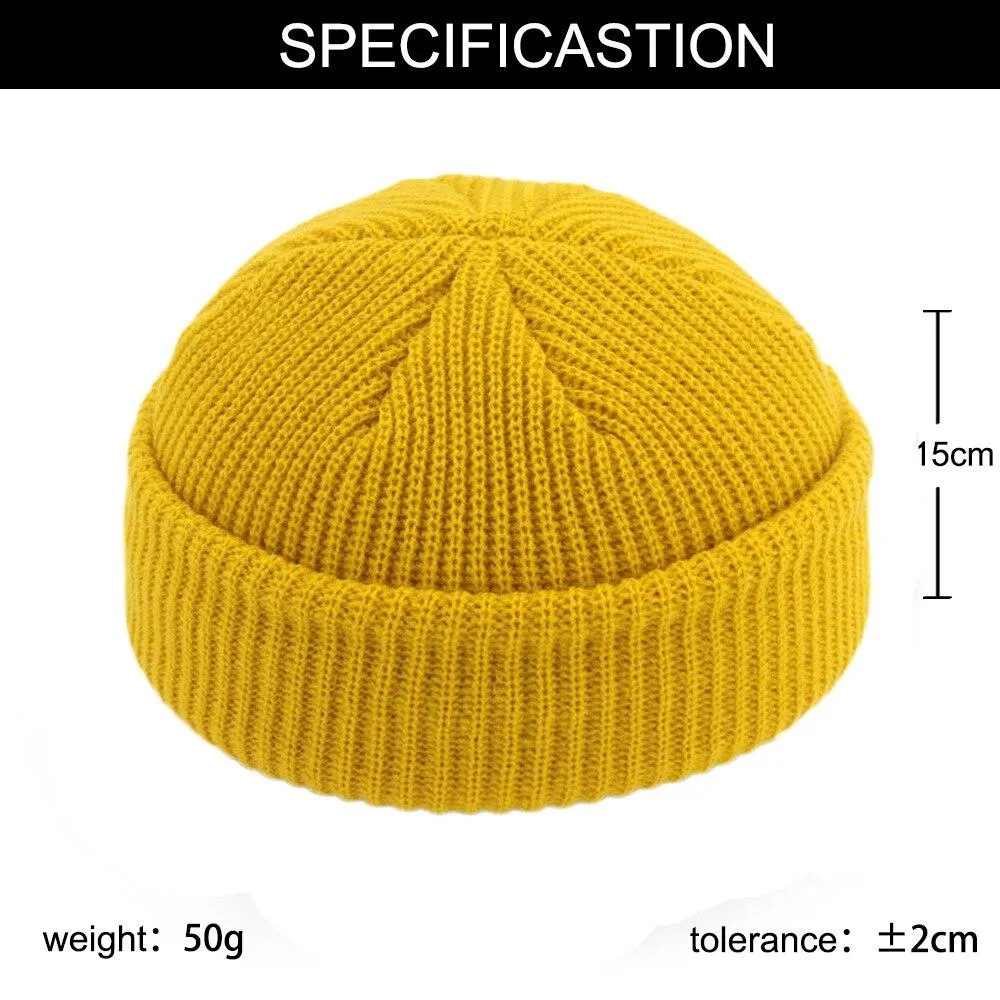 Unisex Winter Warm Knitted Wool Casual Short Beanie Hats