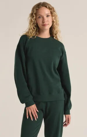 Z-Supply Classic Boyfriend Fleece Sweatshirt - CYPRUS GREEN